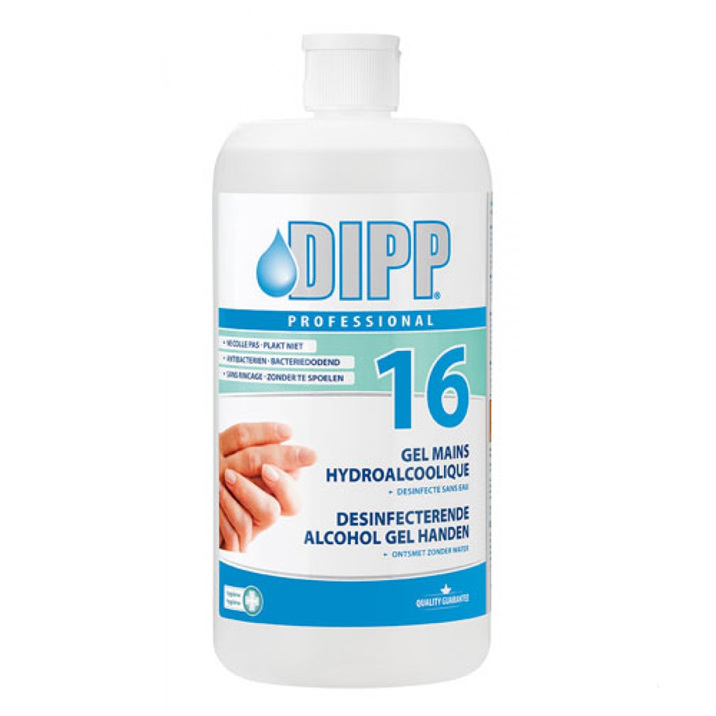 Dipp (16) alcohol gel handen 1L