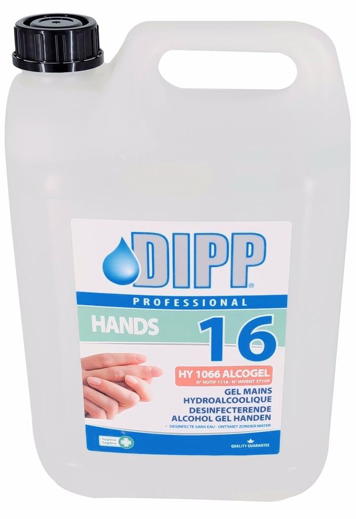 Dipp (16) gel mains hydroalcoolique 5l