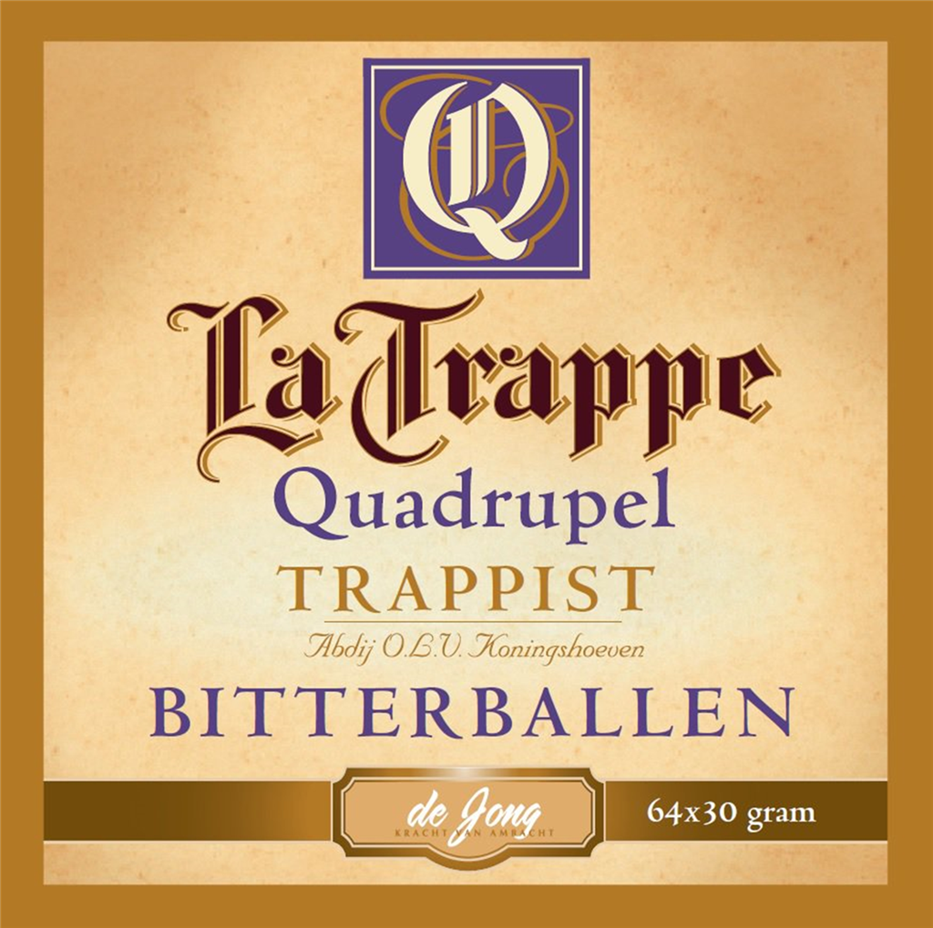 De Jong La Trappe quadrupel bitterballen 64x30g