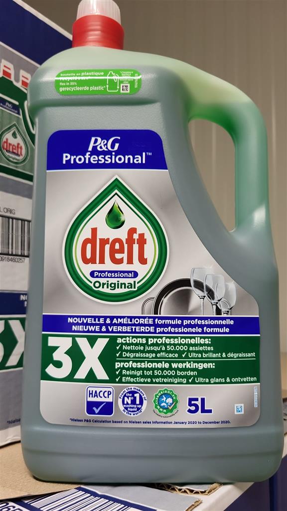 Dreft original vert détergent pour lave-vaisselle manuel 5L