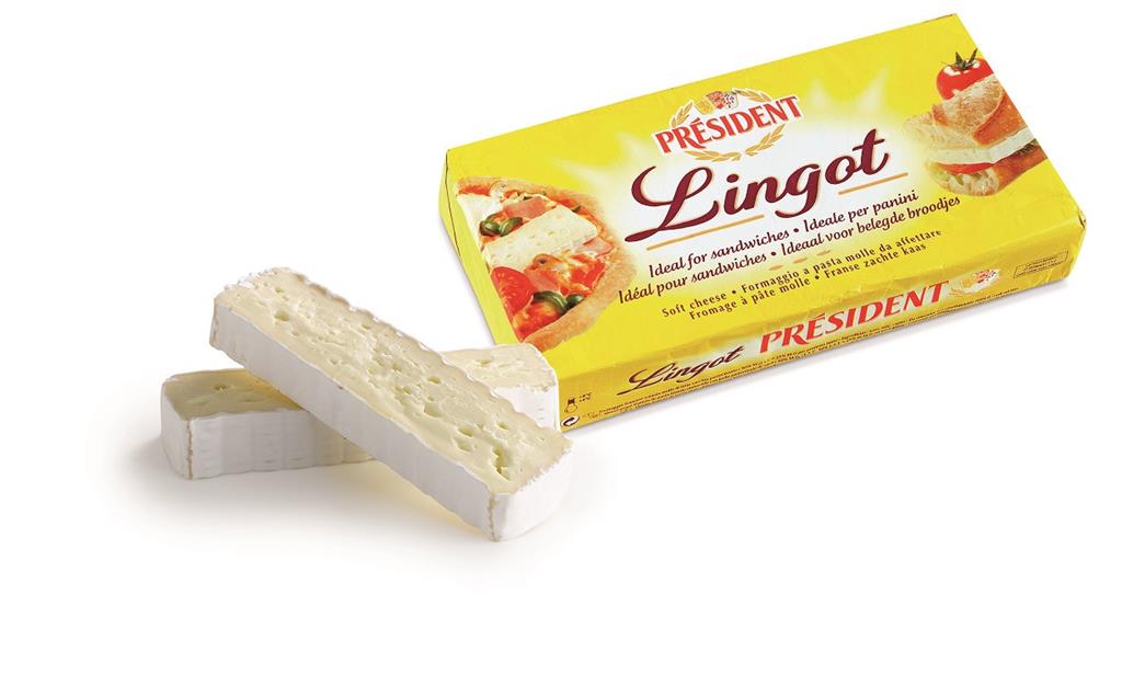 President brie lingot brique (+/- 1,1kg) /kg