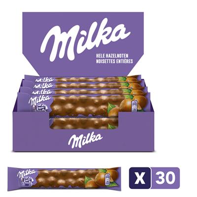 Milka repen melk/hele noten 30x45g