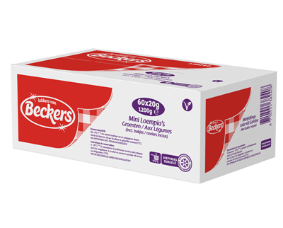 Beckers mini-groenteloempia (50+10 gratis)x20g