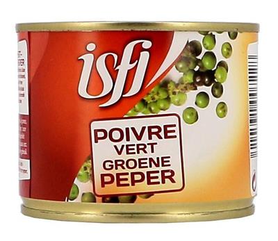 Isfi Grains de poivre vert dans le jus conserve 100g