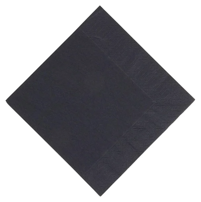 Serviette 2/33X33 Noir Ava (12) 50Pc