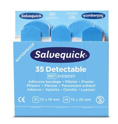 Salvequick 51030127 Blue Detect Plaster 6X35Pcs