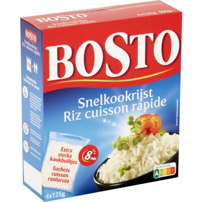 Bosto snelkookrijst 4x125g